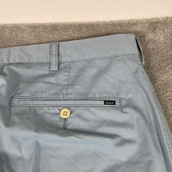 Polo‎ Ralph Lauren Chino Pants Mens 40x30 Light Blue Pima Cotton Straight Fit - Picture 8 of 13